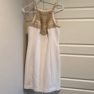 White and gold Lilly